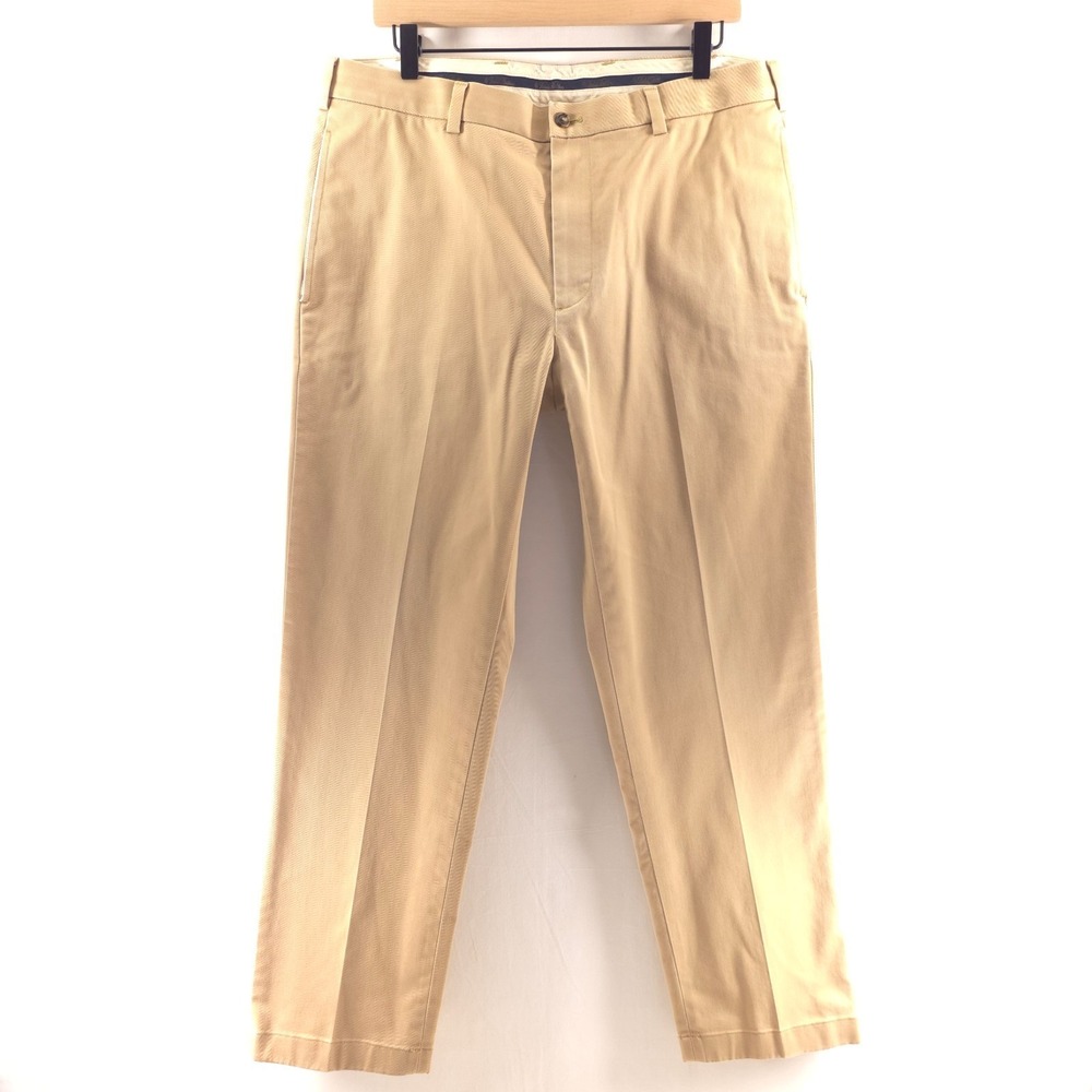 Brooks Brothers Men Chino Pants Clark 35x30 Khaki Advantage Stretch Straight Leg